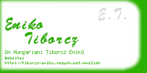 eniko tiborcz business card